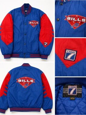 LOGO 7 Royal Blue & Red Buffalo Bills Team Jacket